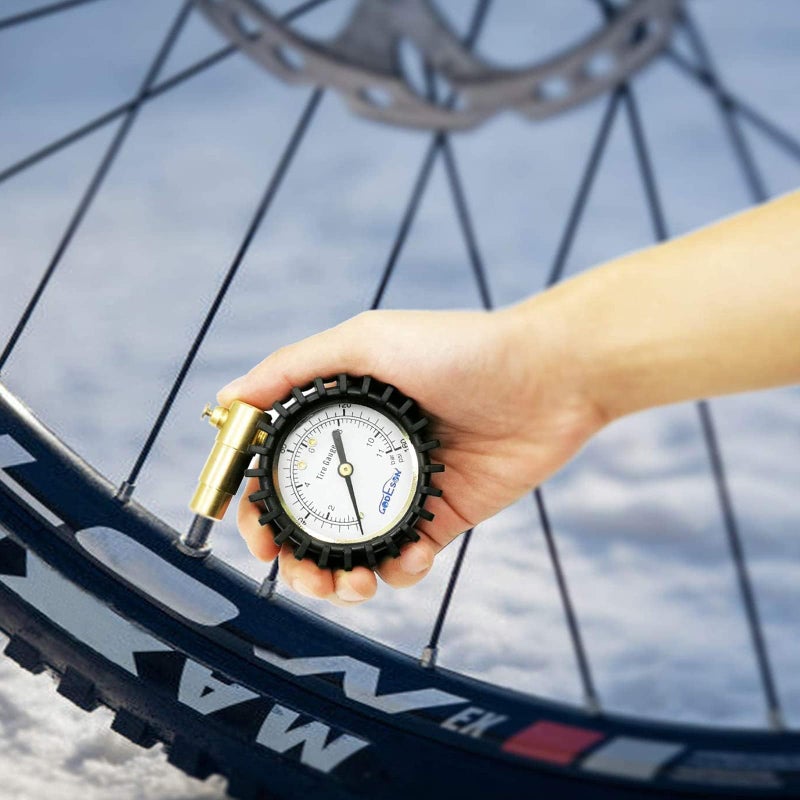 GODESON Presta Valve Pressure Gauge with Air Pressure Relief for Mountain Bicycle Fat Tires,Low Pressure Range to 30 PSI/2BARâ€¦ - Image 3